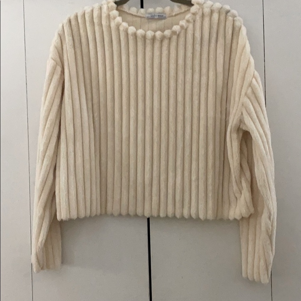 Zara Fuzzy Crop Sweater